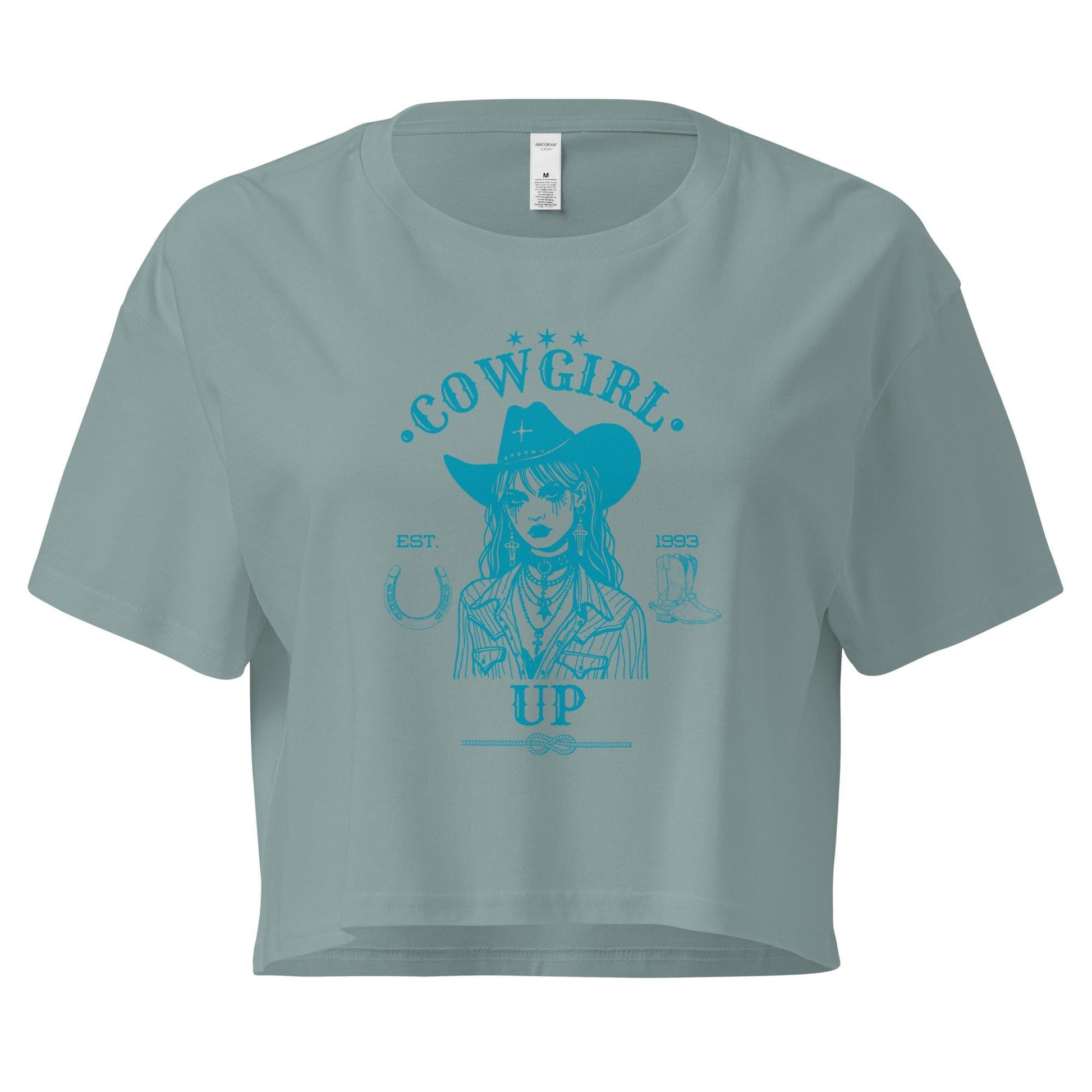 Cowgirl Up | Women's Crop Top | Western Crop Tee | Western Graphic T-Shirt