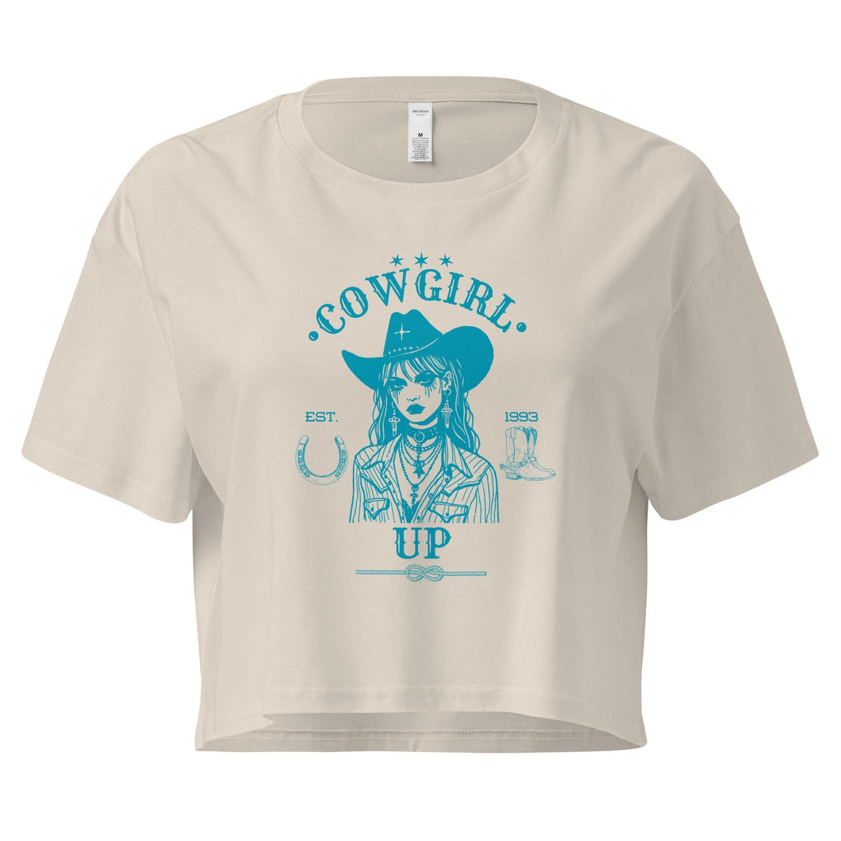 Cowgirl Up | Women's Crop Top | Western Crop Tee | Western Graphic T-Shirt