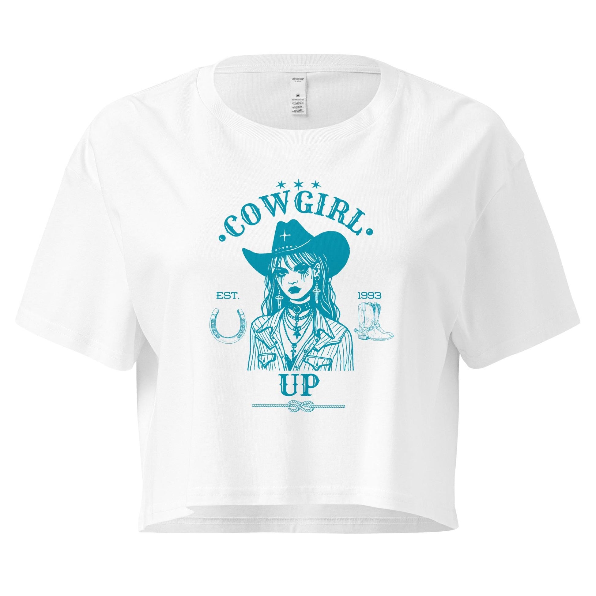 Cowgirl Up | Women's Crop Top | Western Crop Tee | Western Graphic T-Shirt