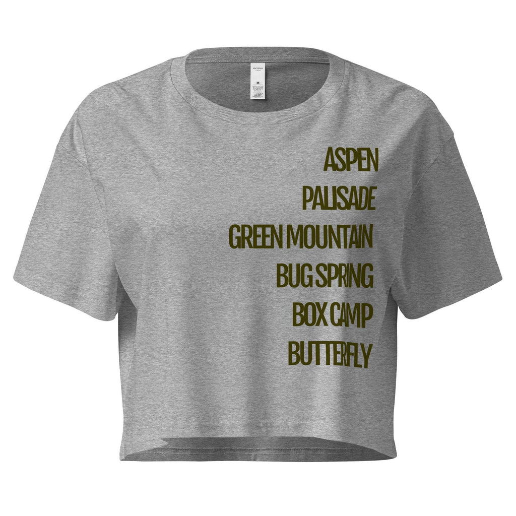Trails Crop Top | Tucson Trails & Mount Lemmon Women's Crop Top | Stylish Tucson Apparel for Outdoor Adventures