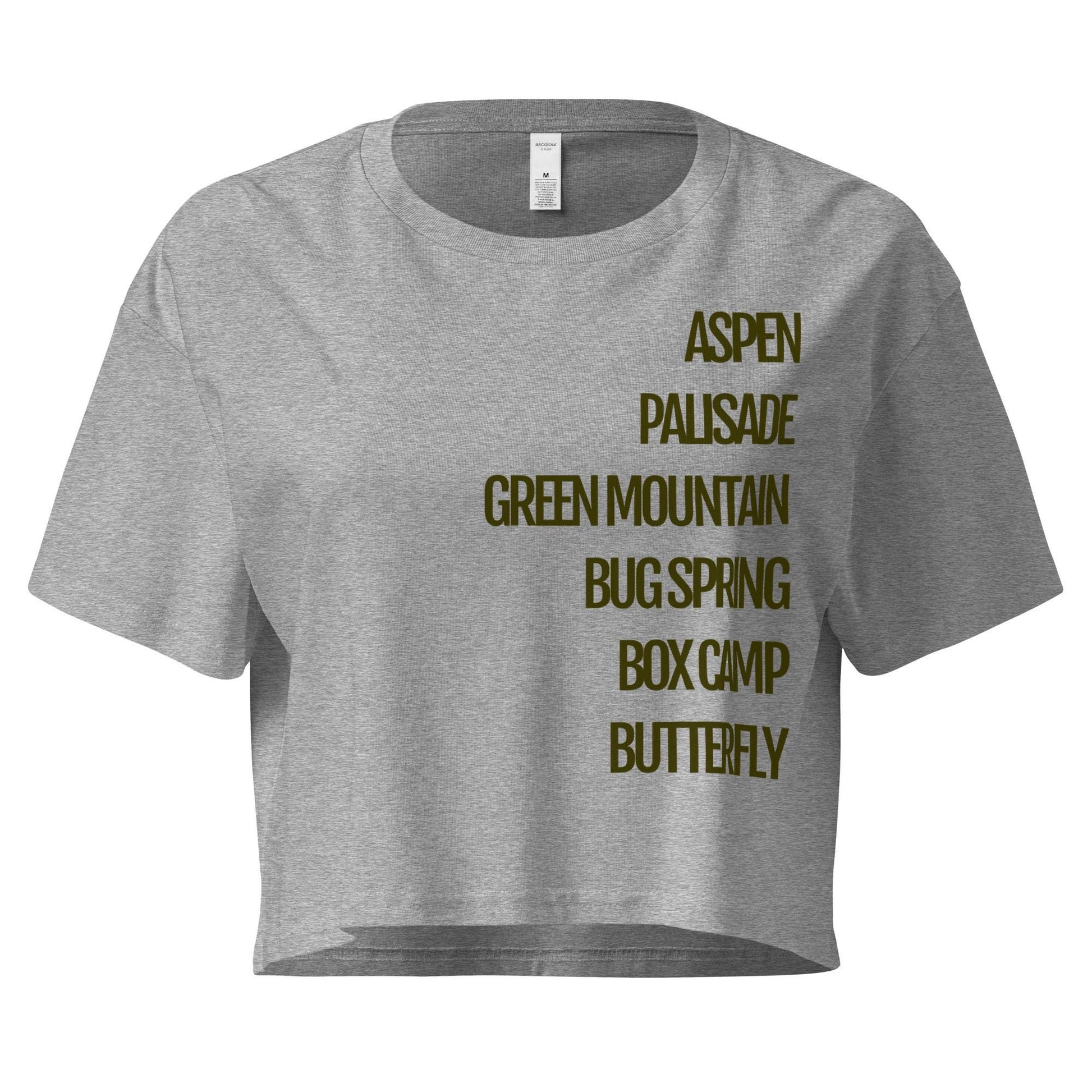 Trails Crop Top | Tucson Trails & Mount Lemmon Women's Crop Top | Stylish Tucson Apparel for Outdoor Adventures
