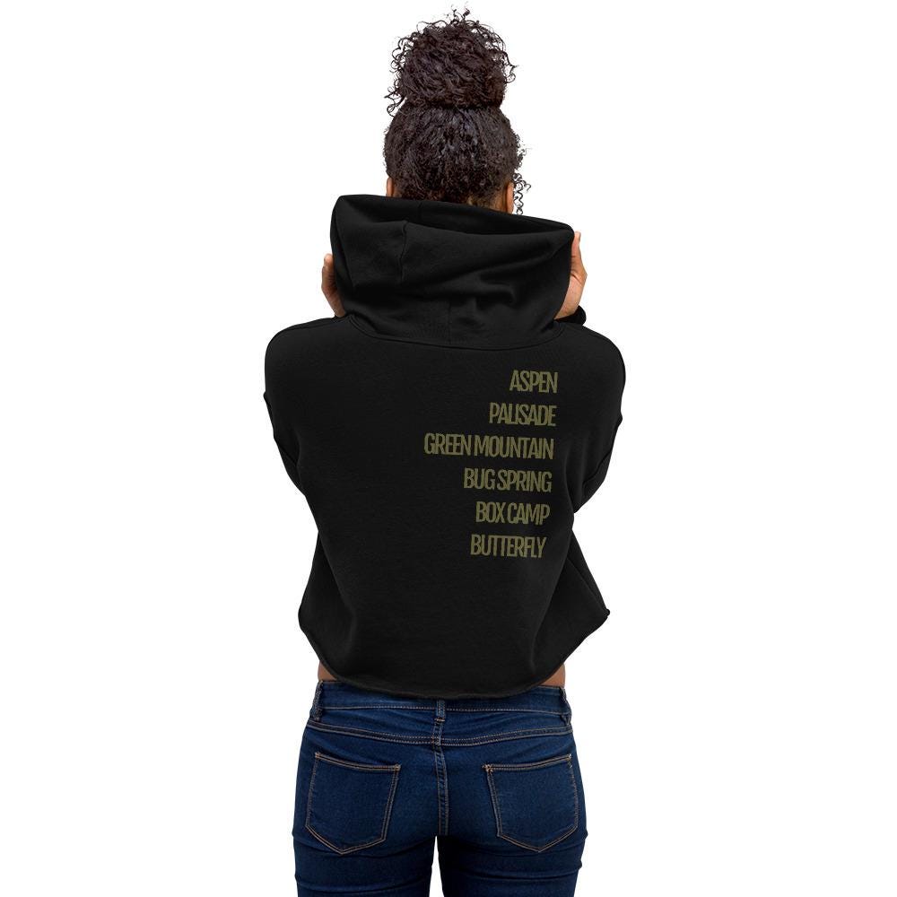 Tucson Hiking Trails Women's Crop Hoodie | Outdoor Enthusiast Sweatshirt | Mount Lemmon Hikers Gift