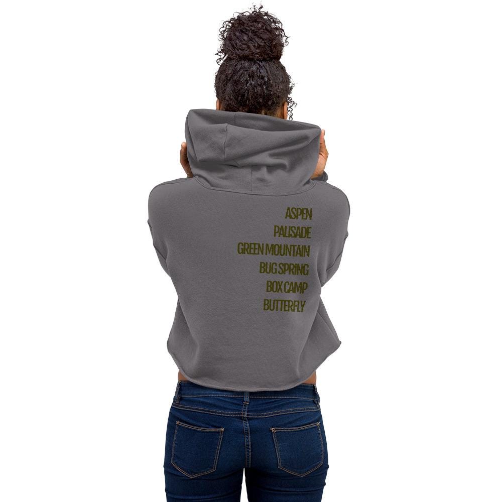 Tucson Hiking Trails Women's Crop Hoodie | Outdoor Enthusiast Sweatshirt | Mount Lemmon Hikers Gift