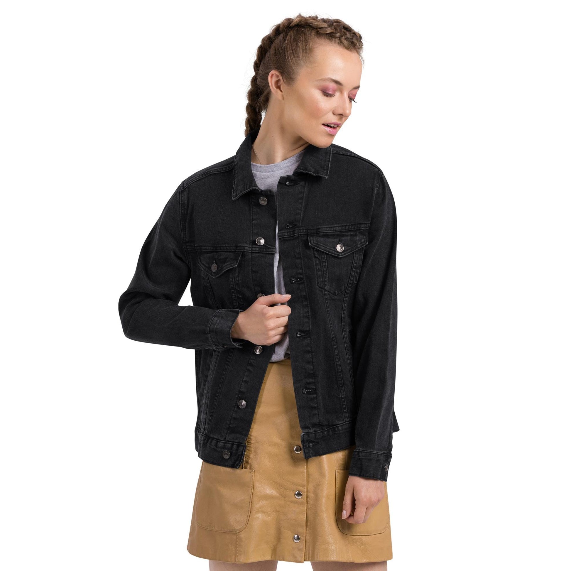 Embroidered Horse Skull Denim Jacket | Unisex Trucker Jacket | Unique Skull Design | Trendy Embroidered Outerwear