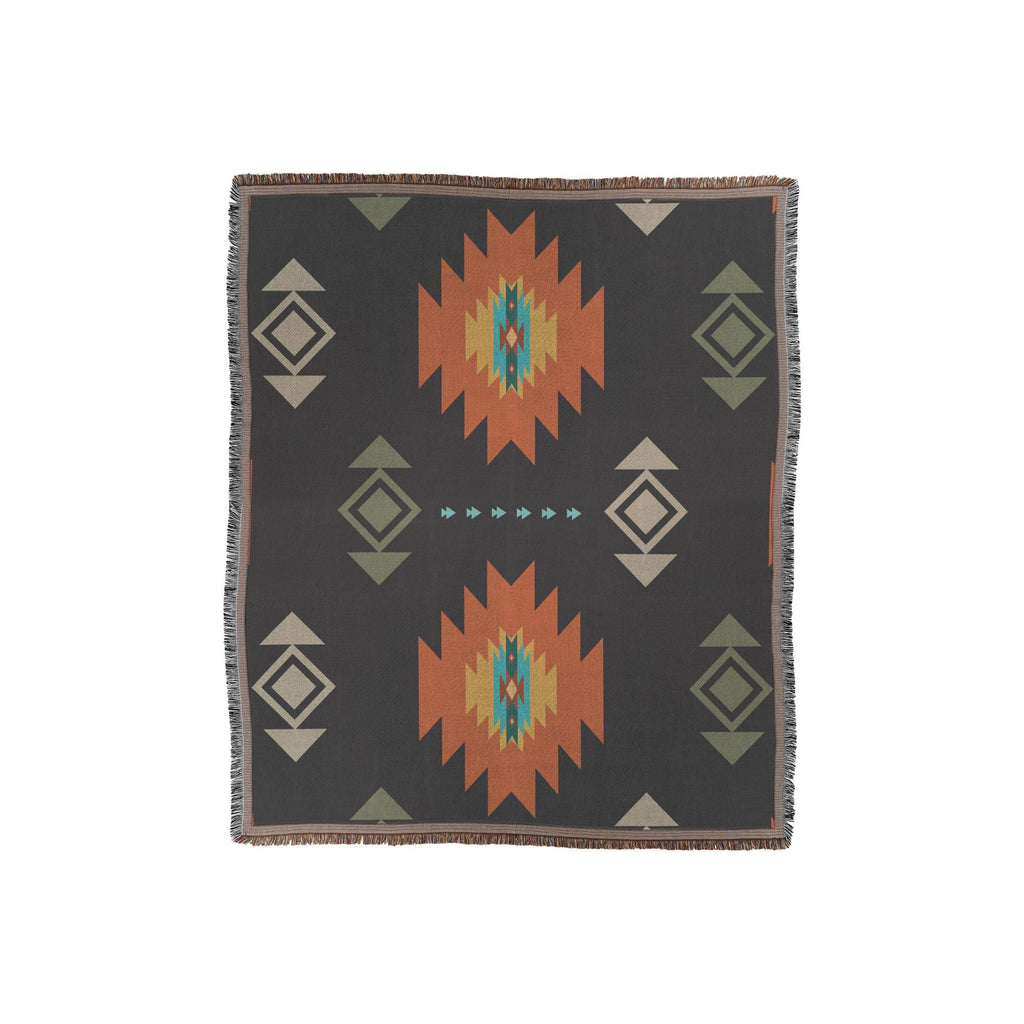 Southwestern Woven Throw | Geometric Pattern | Western Home Decor | Cozy Throw Blanket