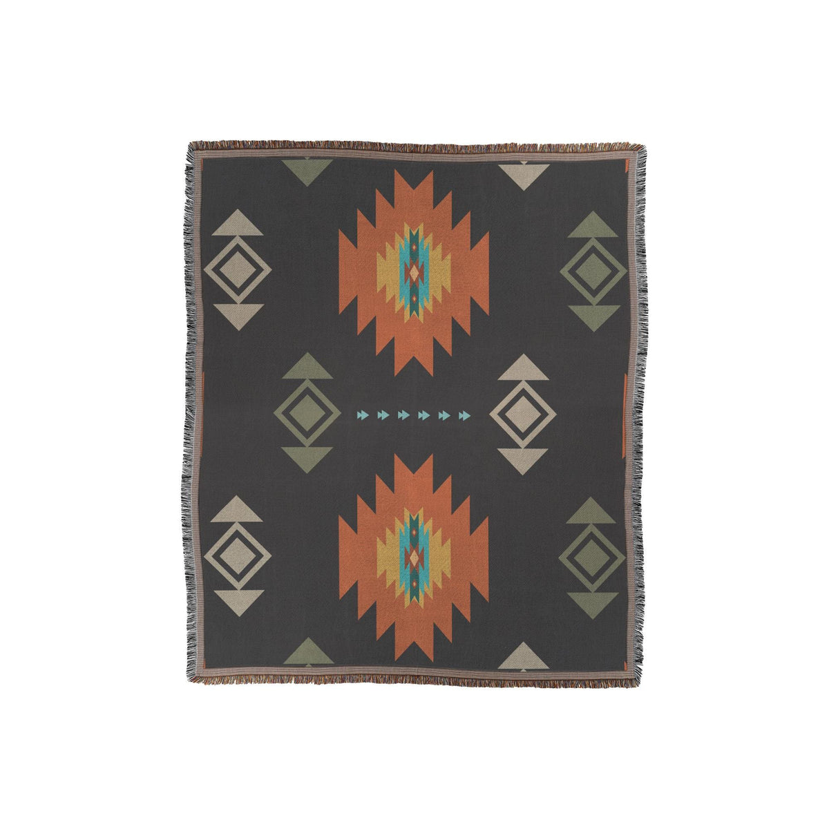 Southwestern Woven Throw | Geometric Pattern | Western Home Decor | Cozy Throw Blanket