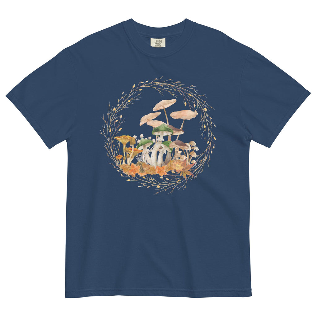 Autumn Fungi Shirt | Comfort Colors | Cottagecore Mushroom Lovers Tee | Boho Botanical T-Shirt | Fall Leaves and Cozy Colors Tee
