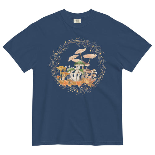 Autumn Fungi Shirt | Comfort Colors | Cottagecore Mushroom Lovers Tee | Boho Botanical T-Shirt | Fall Leaves and Cozy Colors Tee