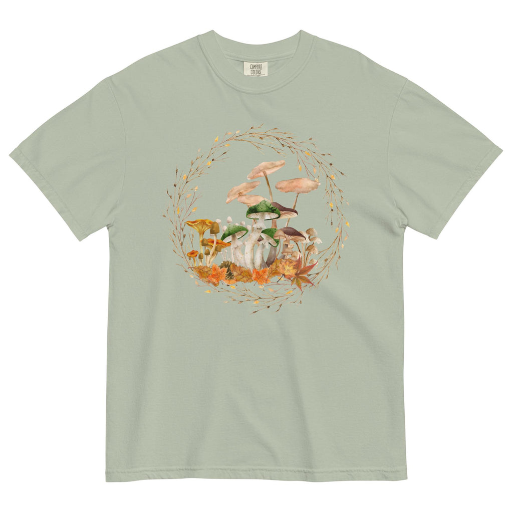 Autumn Fungi Shirt | Comfort Colors | Cottagecore Mushroom Lovers Tee | Boho Botanical T-Shirt | Fall Leaves and Cozy Colors Tee