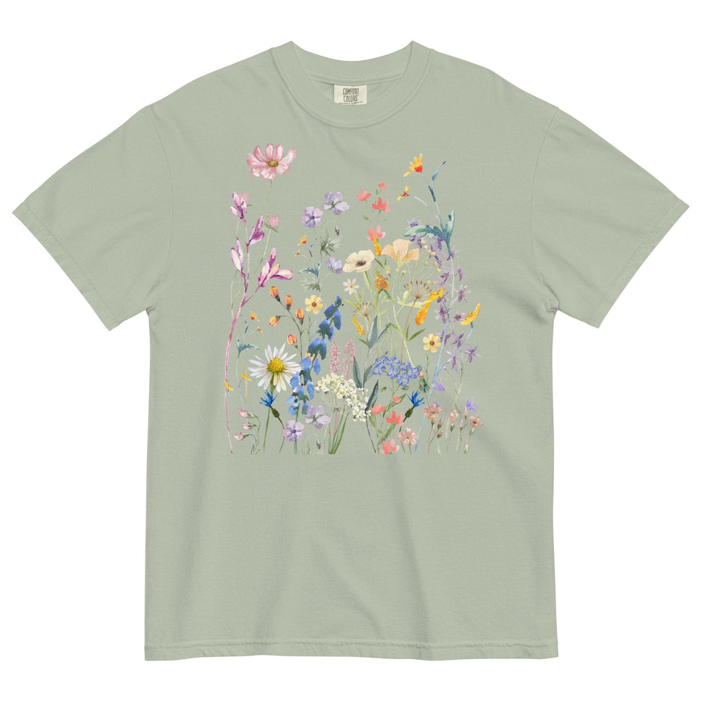 Watercolor Wildflowers Shirt | Comfort Colors | Botanical Floral Tee | Cottagecore | Boho | Gift For Gardeners and Nature Lovers