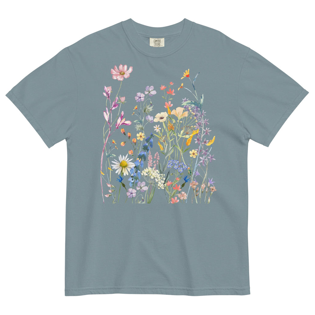 Watercolor Wildflowers Shirt | Comfort Colors | Botanical Floral Tee | Cottagecore | Boho | Gift For Gardeners and Nature Lovers