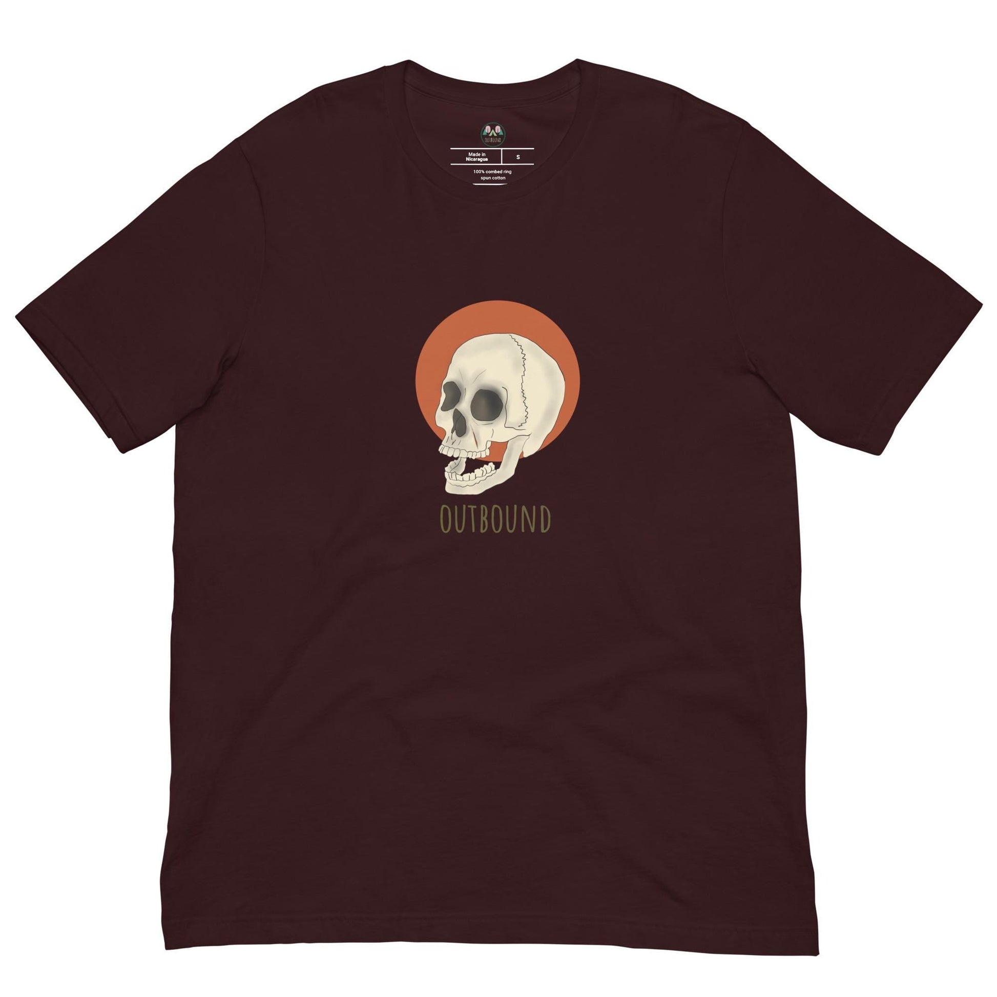 Skull and Sun T-shirt | Outbound Logo | Dark Style | Unisex Graphic Tee for Men & Women