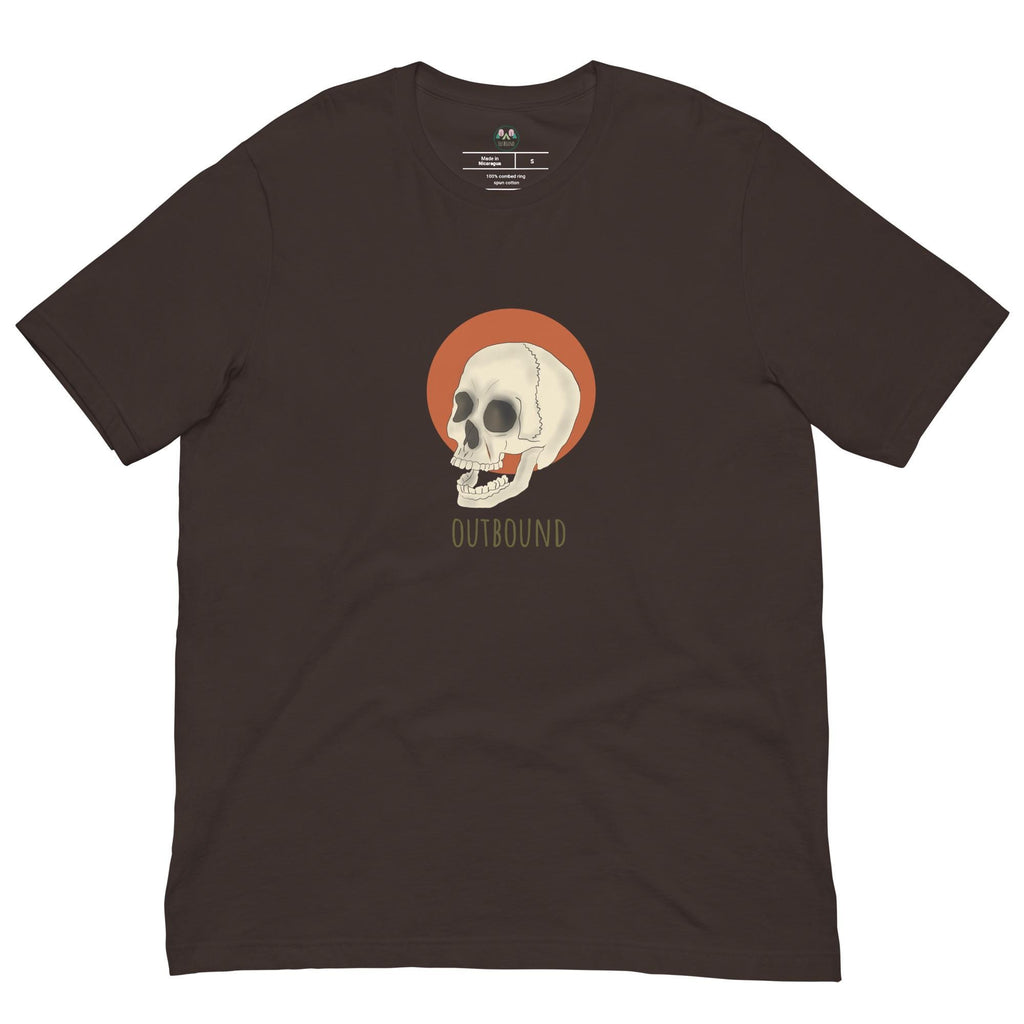 Skull and Sun T-shirt | Outbound Logo | Dark Style | Unisex Graphic Tee for Men & Women