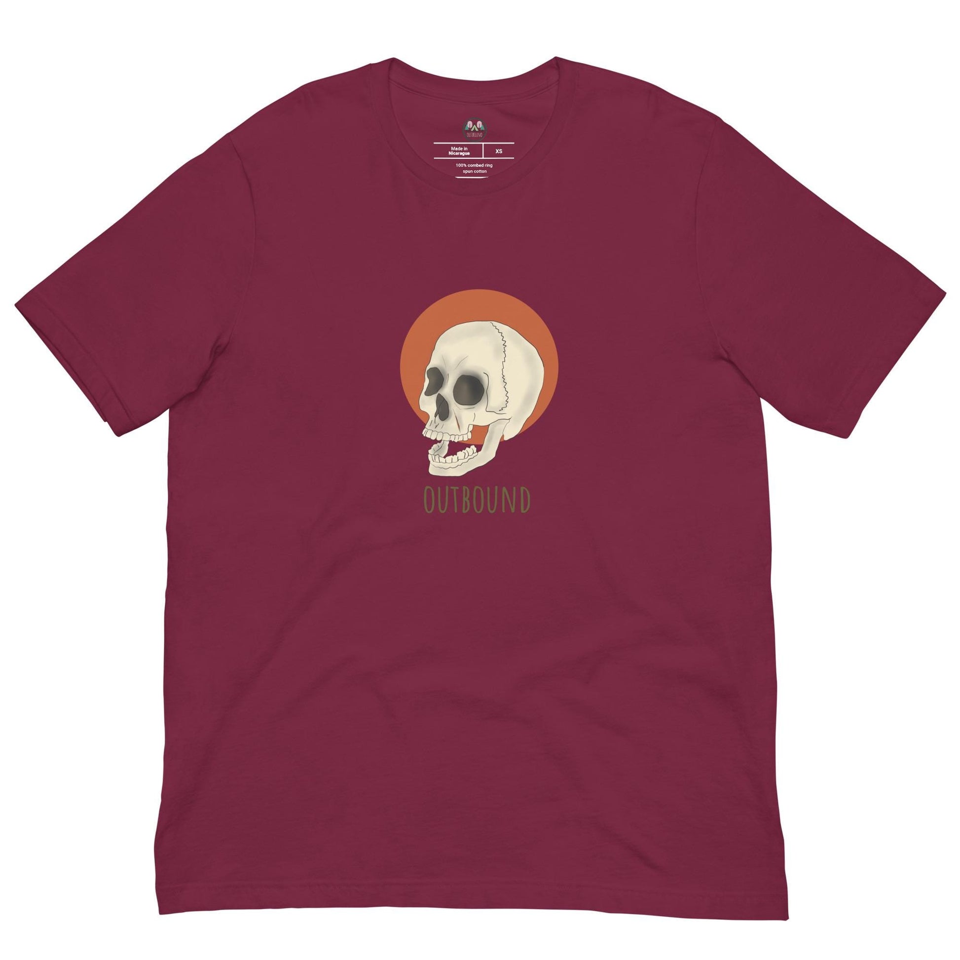 Skull and Sun T-shirt | Outbound Logo | Dark Style | Unisex Graphic Tee for Men & Women