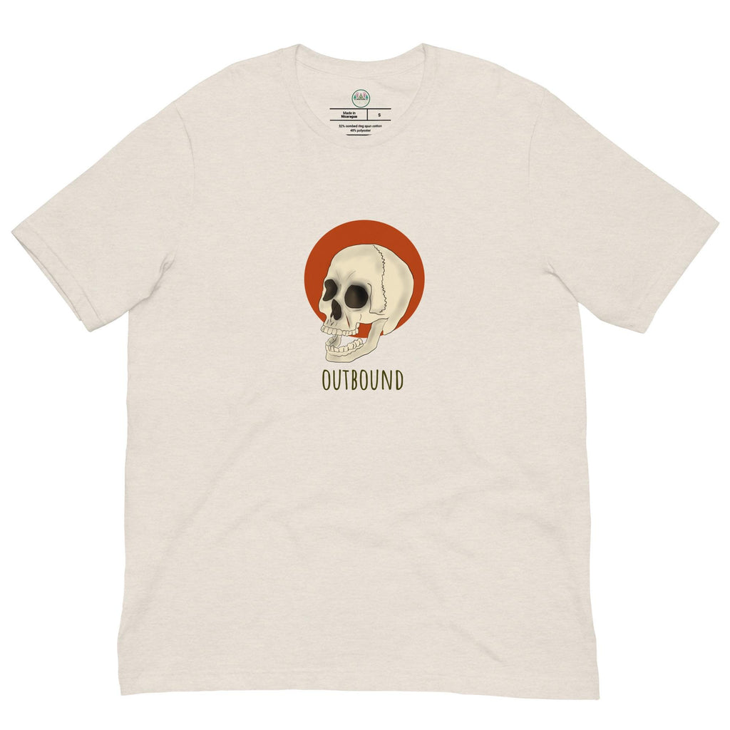 Skull and Sun T-shirt | Outbound Logo | Dark Style | Unisex Graphic Tee for Men & Women