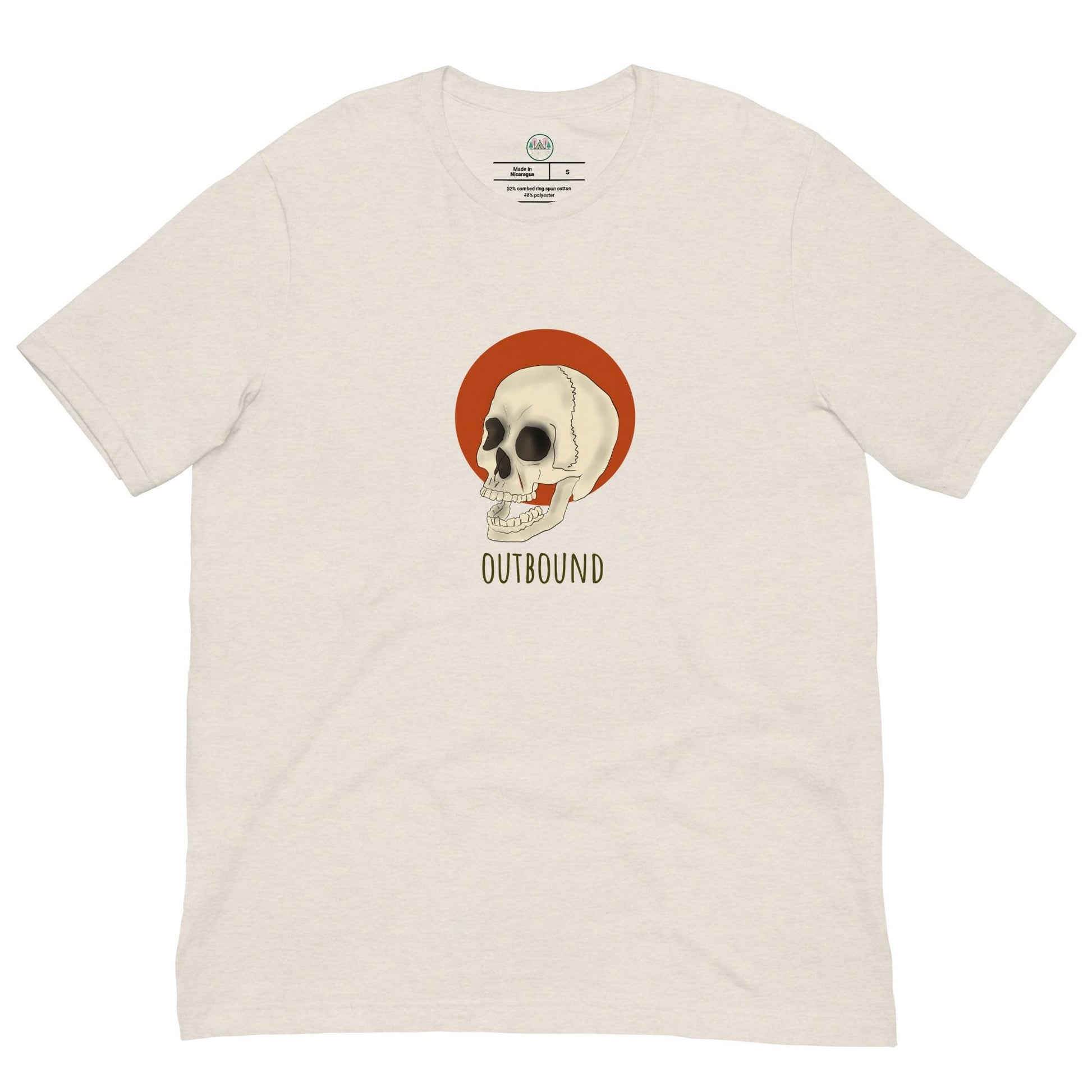 Skull and Sun T-shirt | Outbound Logo | Dark Style | Unisex Graphic Tee for Men & Women