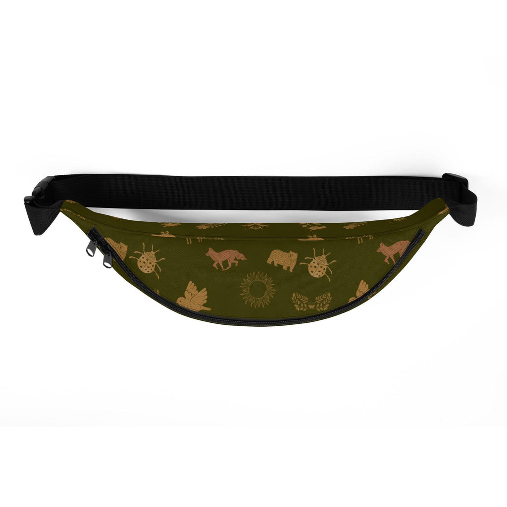 Cottagecore Boho Fanny Pack | Boho Animal Print | Moon Phase & Animals
