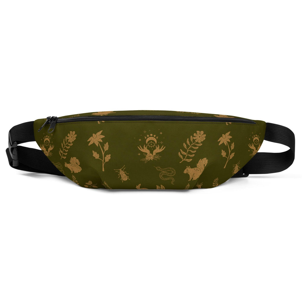 Cottagecore Boho Fanny Pack | Boho Animal Print | Moon Phase & Animals