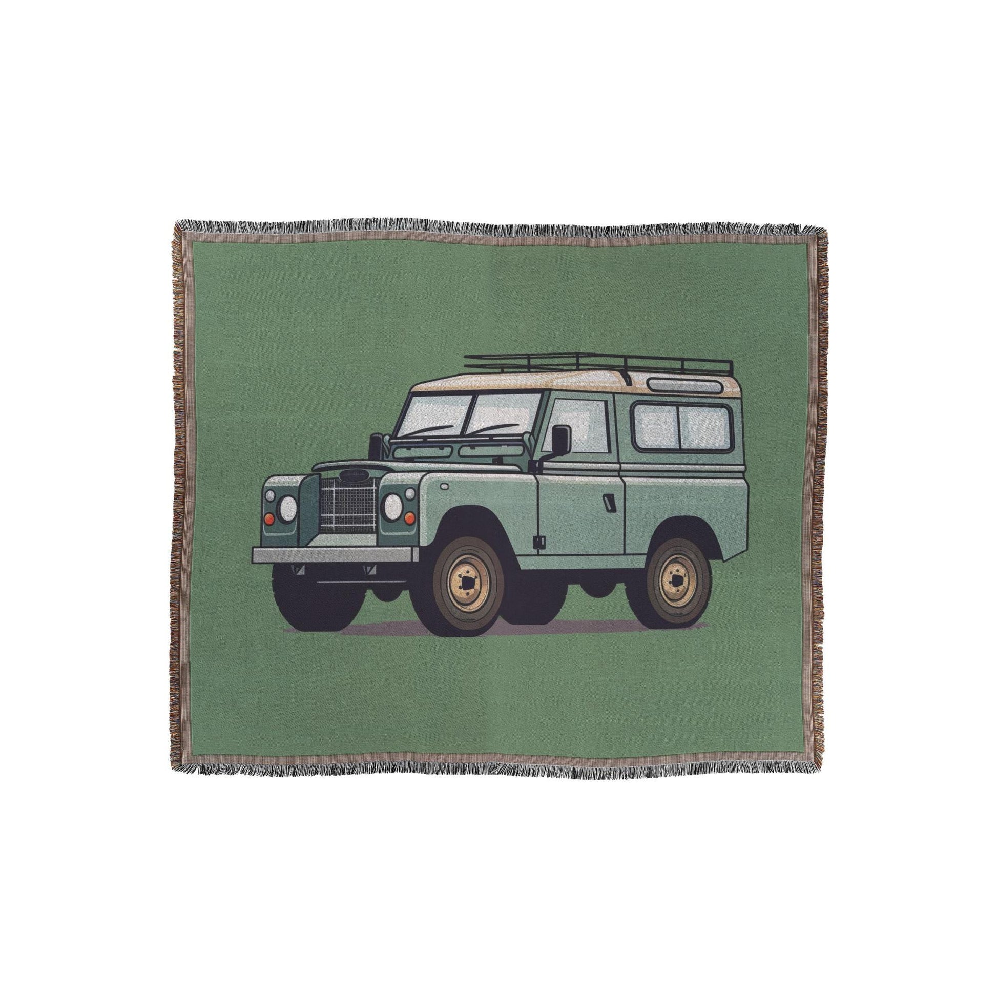 Series Throw Blanket | Land Rover Woven Blanket | Vintage Car Throw | Cozy Home Decor