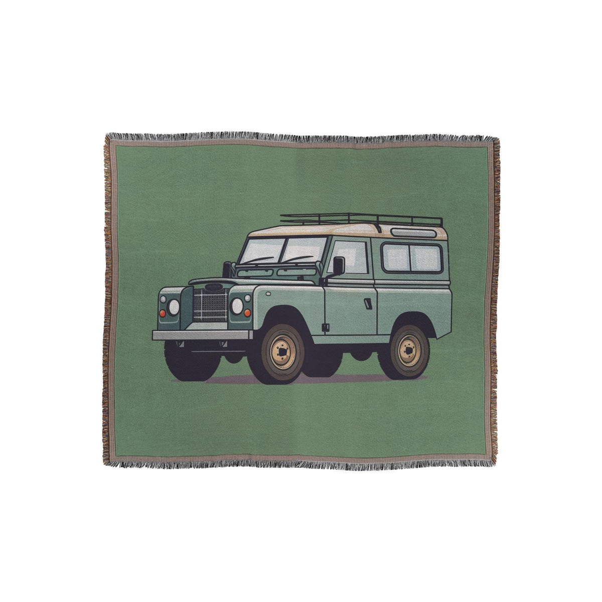 Series Throw Blanket | Land Rover Woven Blanket | Vintage Car Throw | Cozy Home Decor