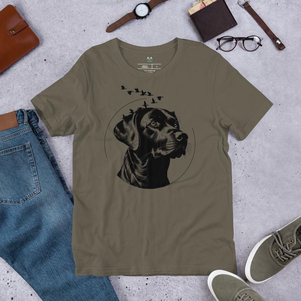 Black Lab Tee | Labrador & Ducks T-Shirt | Cottagecore Outdoors Apparel | Unisex Dog Shirt