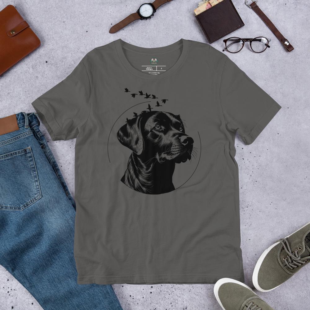 Black Lab Tee | Labrador & Ducks T-Shirt | Cottagecore Outdoors Apparel | Unisex Dog Shirt
