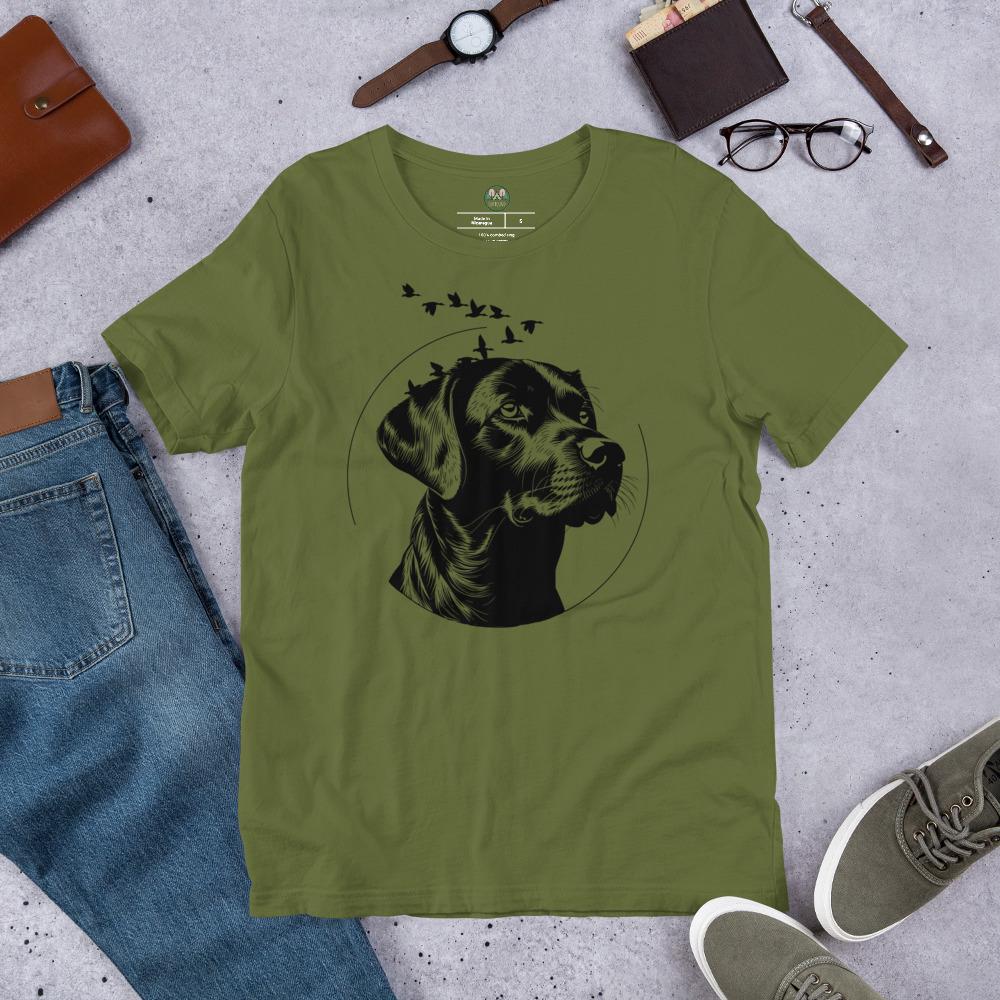 Black Lab Tee | Labrador & Ducks T-Shirt | Cottagecore Outdoors Apparel | Unisex Dog Shirt