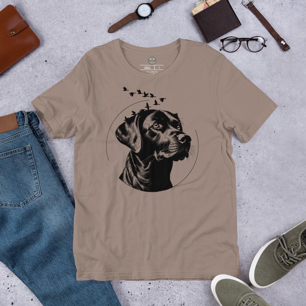Black Lab Tee | Labrador & Ducks T-Shirt | Cottagecore Outdoors Apparel | Unisex Dog Shirt