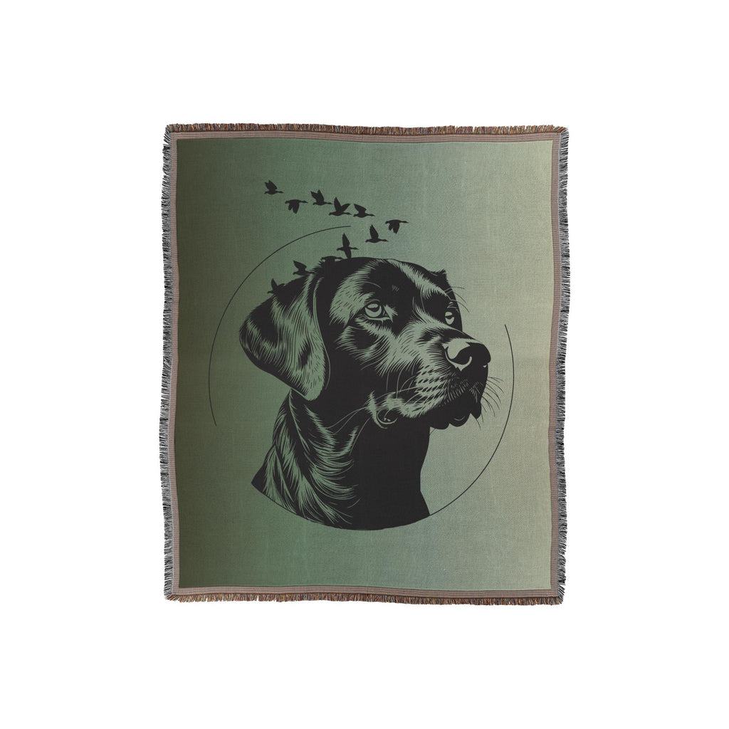 Black Lab Throw | Labrador Woven Blanket | Cottagecore Decor | Cozy Rustic Aesthetic | Dog Lover Gift