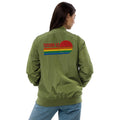 Tucson Drip Bomber Jacket | Red Sun Design | Arizona Style for Sunshine Lovers | Trendy Outerwear