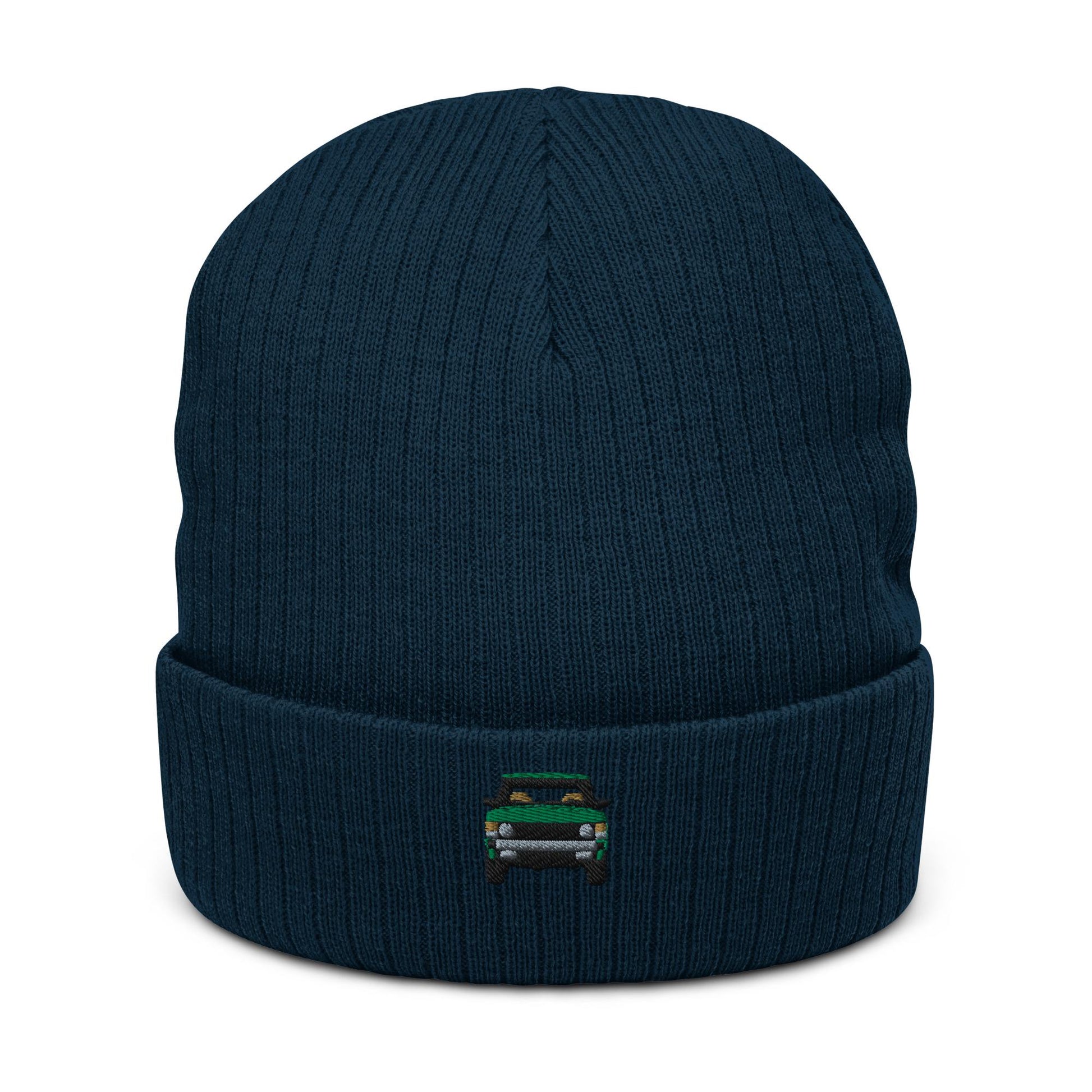 Range Rover Classic Ribbed Knit Beanie | Land Rover Gift | Cozy Winter Hat for Him & Her