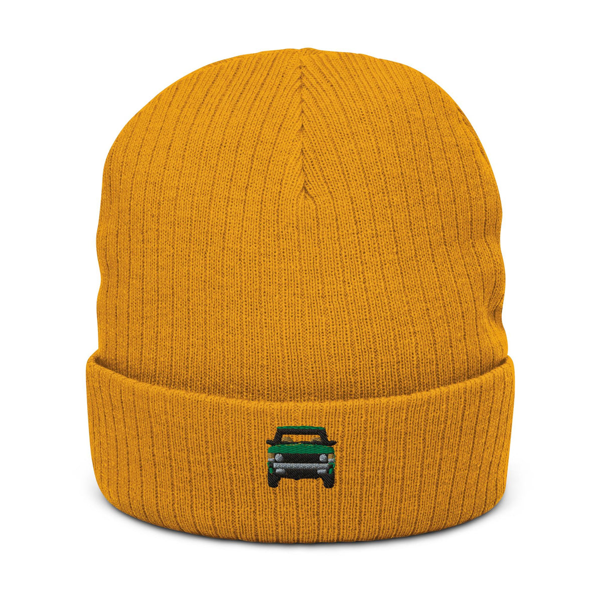 Range Rover Classic Ribbed Knit Beanie | Land Rover Gift | Cozy Winter Hat for Him & Her