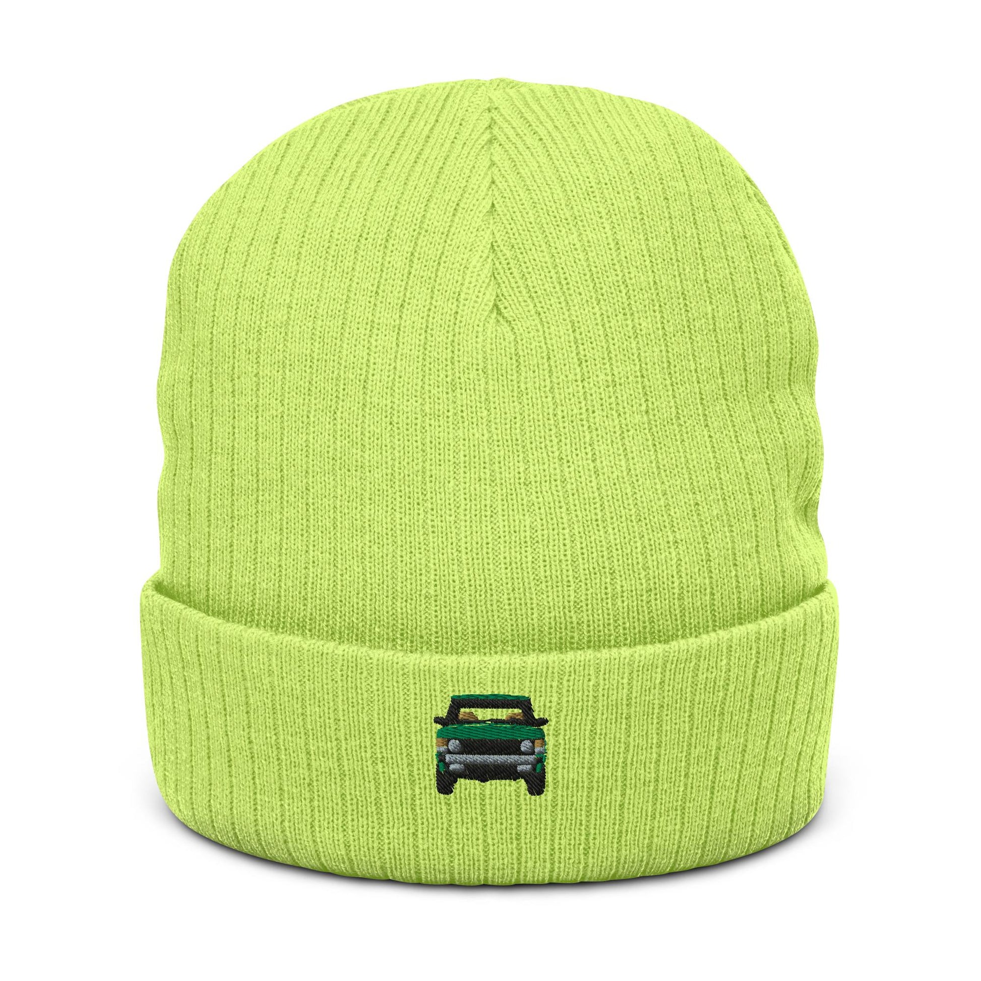 Range Rover Classic Ribbed Knit Beanie | Land Rover Gift | Cozy Winter Hat for Him & Her