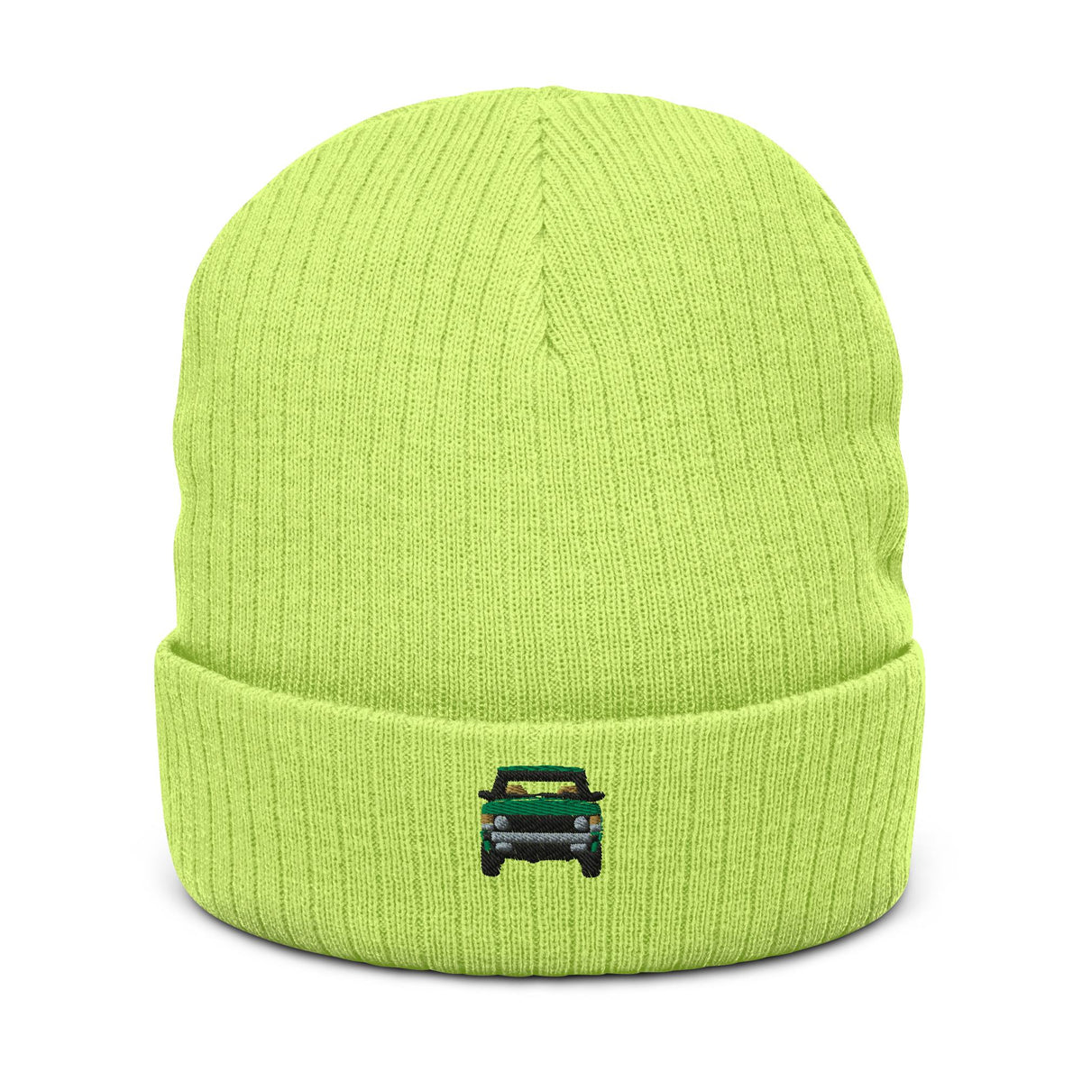 Range Rover Classic Ribbed Knit Beanie | Land Rover Gift | Cozy Winter Hat for Him & Her