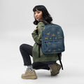 Moths and Moon Phases Backpack | Celestial Boho Gear for Nature Lovers & Stargazers