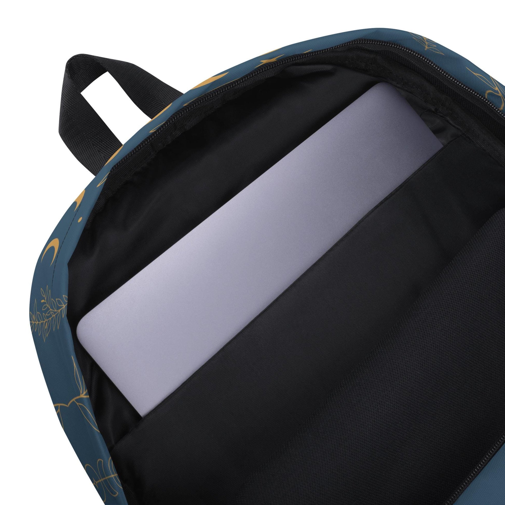 Moths and Moon Phases Backpack | Celestial Boho Gear for Nature Lovers & Stargazers