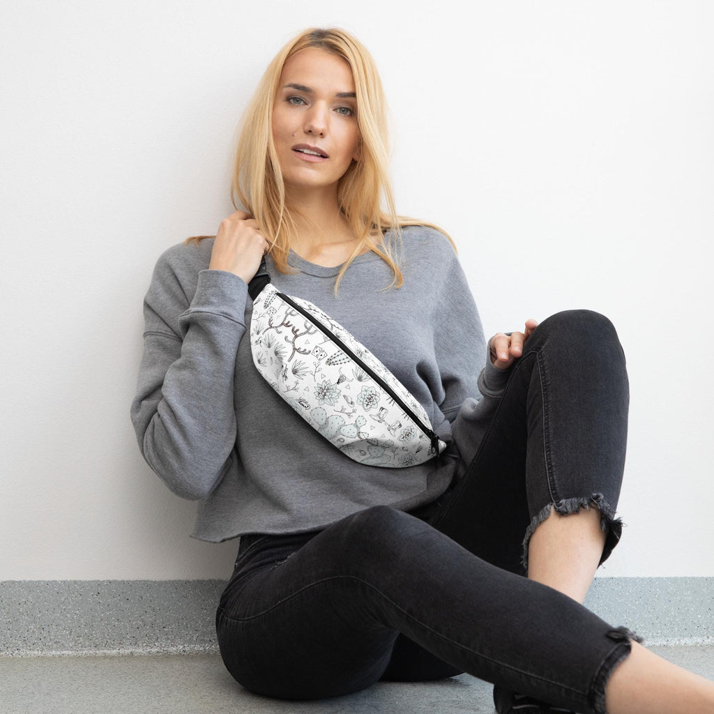 Cactus and Cowboys Fanny Pack | Western Boho Design | Fun Cactus Style for Festivals & Everyday Use, Great Gift Idea
