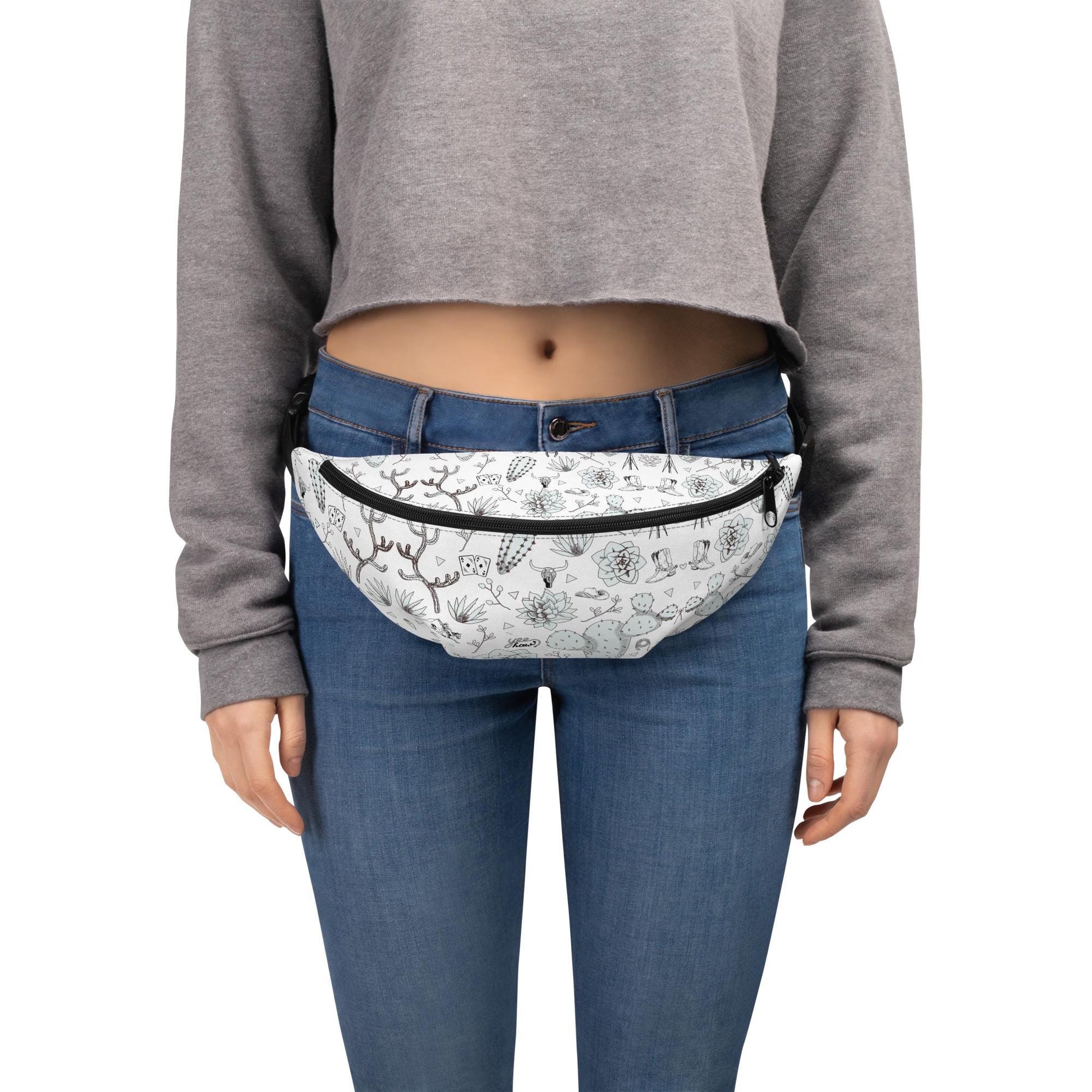 Cactus and Cowboys Fanny Pack | Western Boho Design | Fun Cactus Style for Festivals & Everyday Use, Great Gift Idea