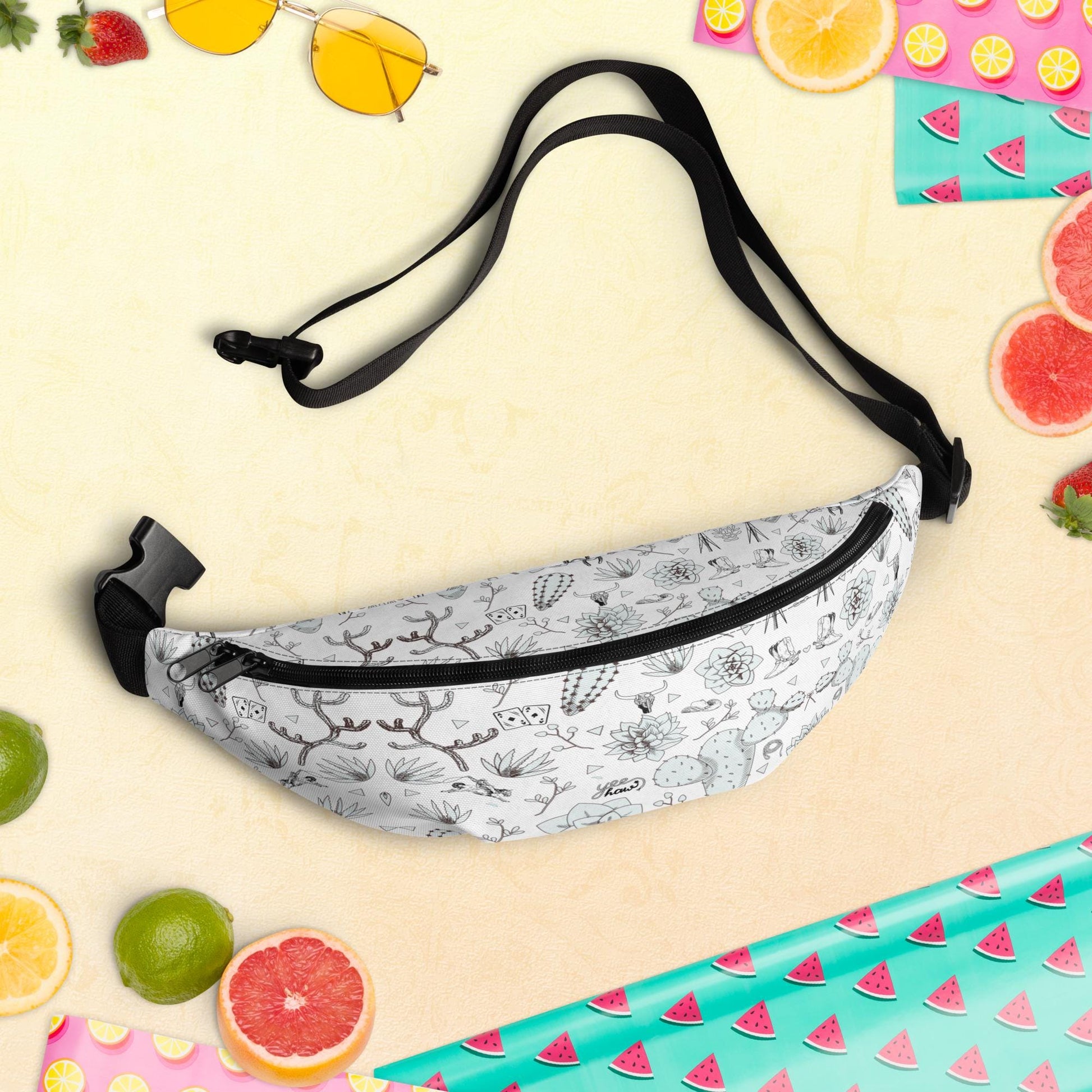 Cactus and Cowboys Fanny Pack | Western Boho Design | Fun Cactus Style for Festivals & Everyday Use, Great Gift Idea