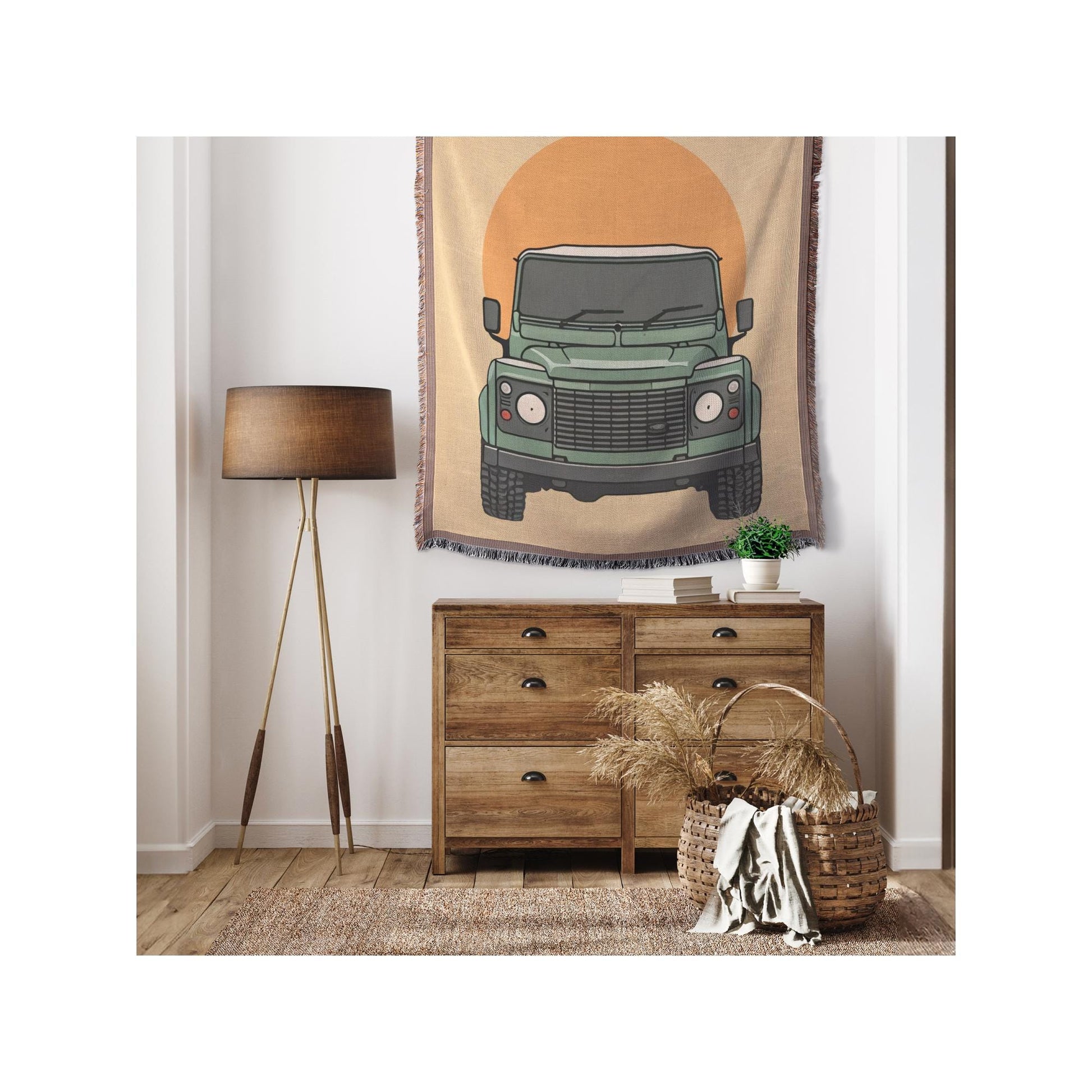 Land Rover Defender Blanket | Woven Throw Blanket | Land Rover Home Decor | Cozy Car Enthusiast Gift