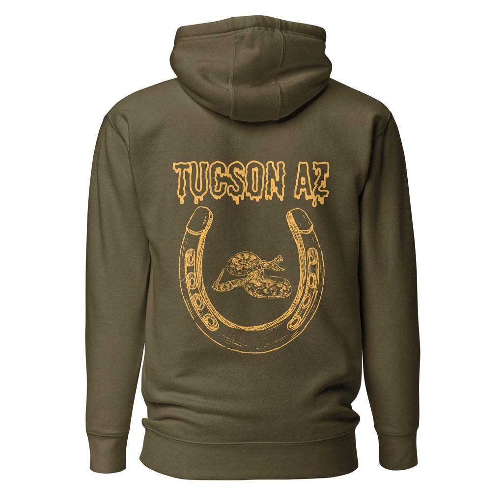 Tucson Hoodie | Horseshoe & Rattlesnake Design | Unisex Pullover | Western Style | Southwest Aesthetic, Local Love Gear