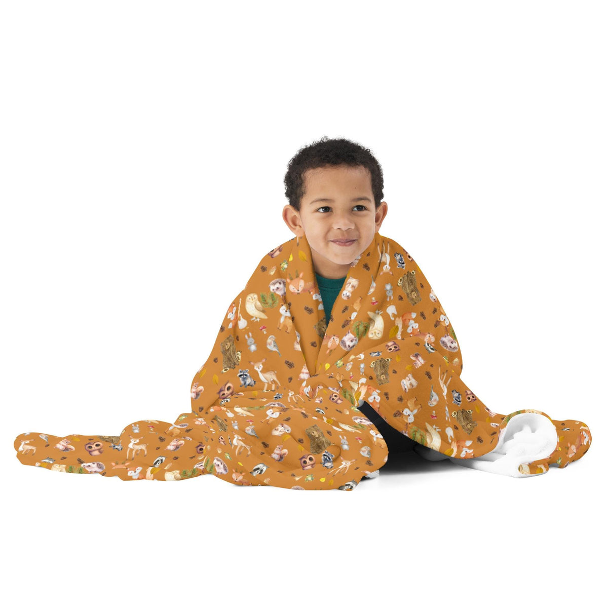 Cute Woodland Creatures Throw Blanket | Perfect Cozy Blanket for Kids | Cute Cottagecore Throw