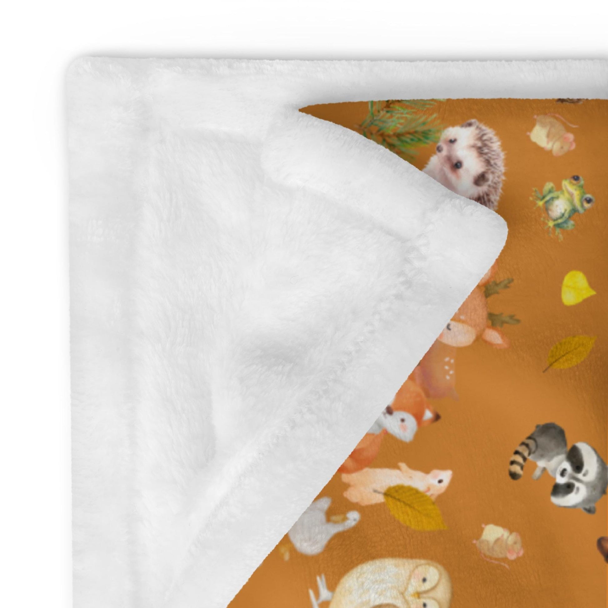Cute Woodland Creatures Throw Blanket | Perfect Cozy Blanket for Kids | Cute Cottagecore Throw