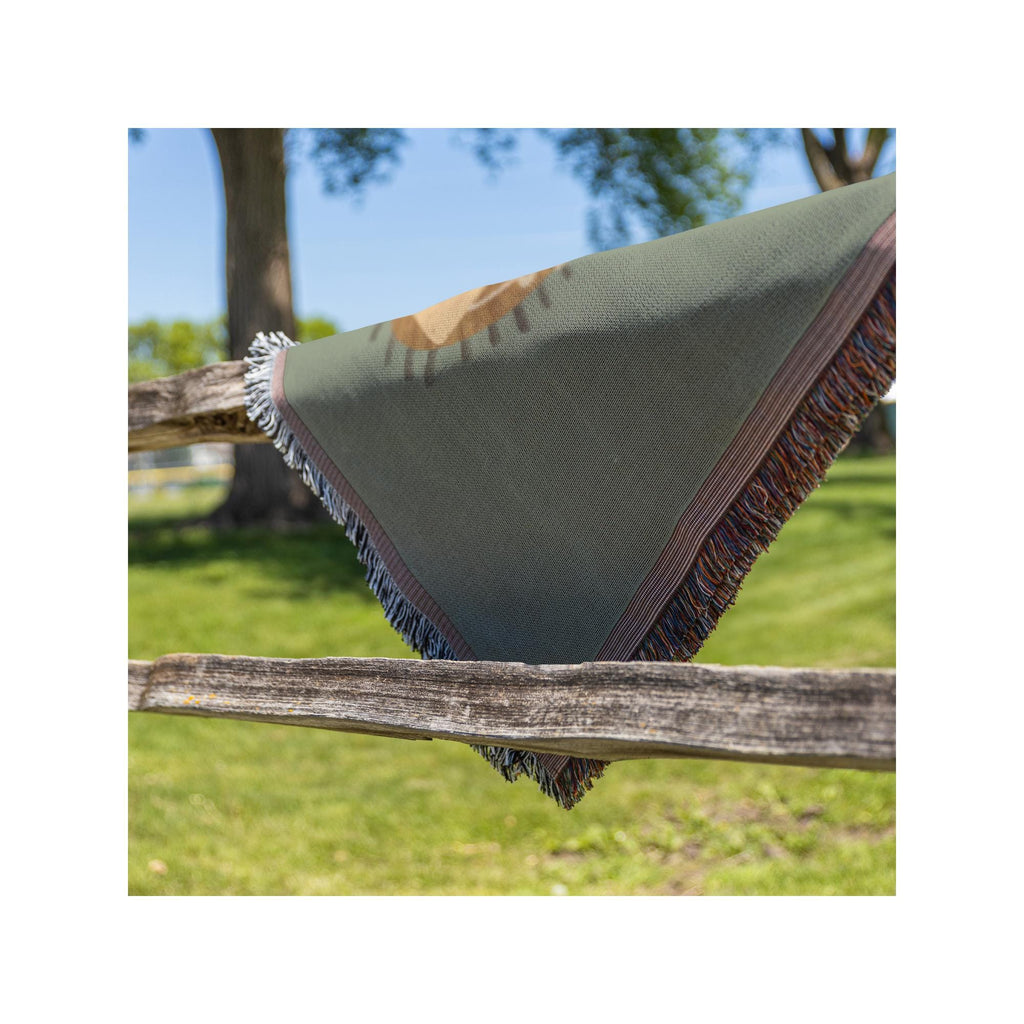 Cat in a Basket | Cottagecore Woven Throw | Cozy Rustic Blanket | Cute Cat Blanket | Farmhouse Vibes