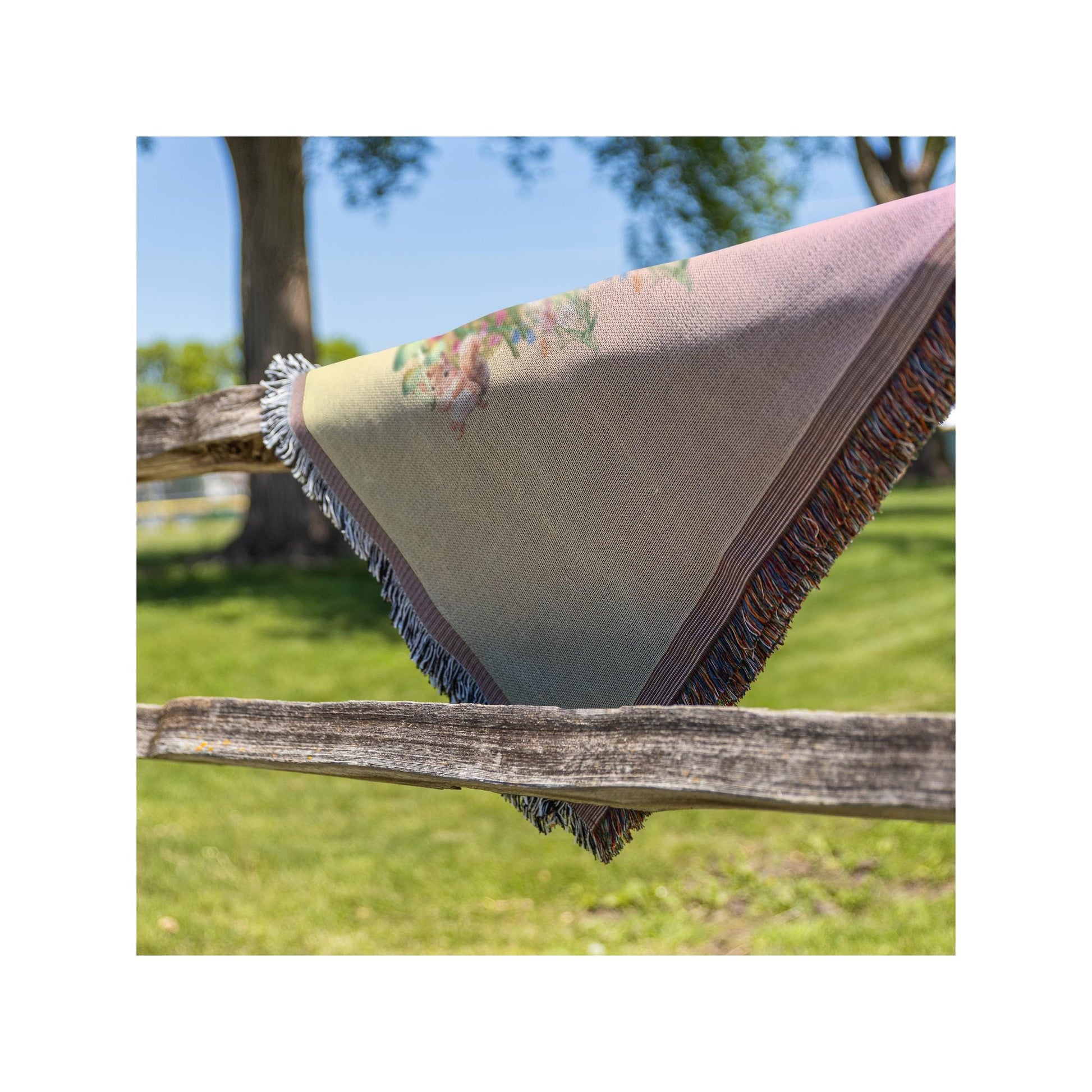 Watercolor Woodland Creatures Woven Throw | Botanical Floral Blanket | Nature Lovers Gift | Boho Cottagecore Motif