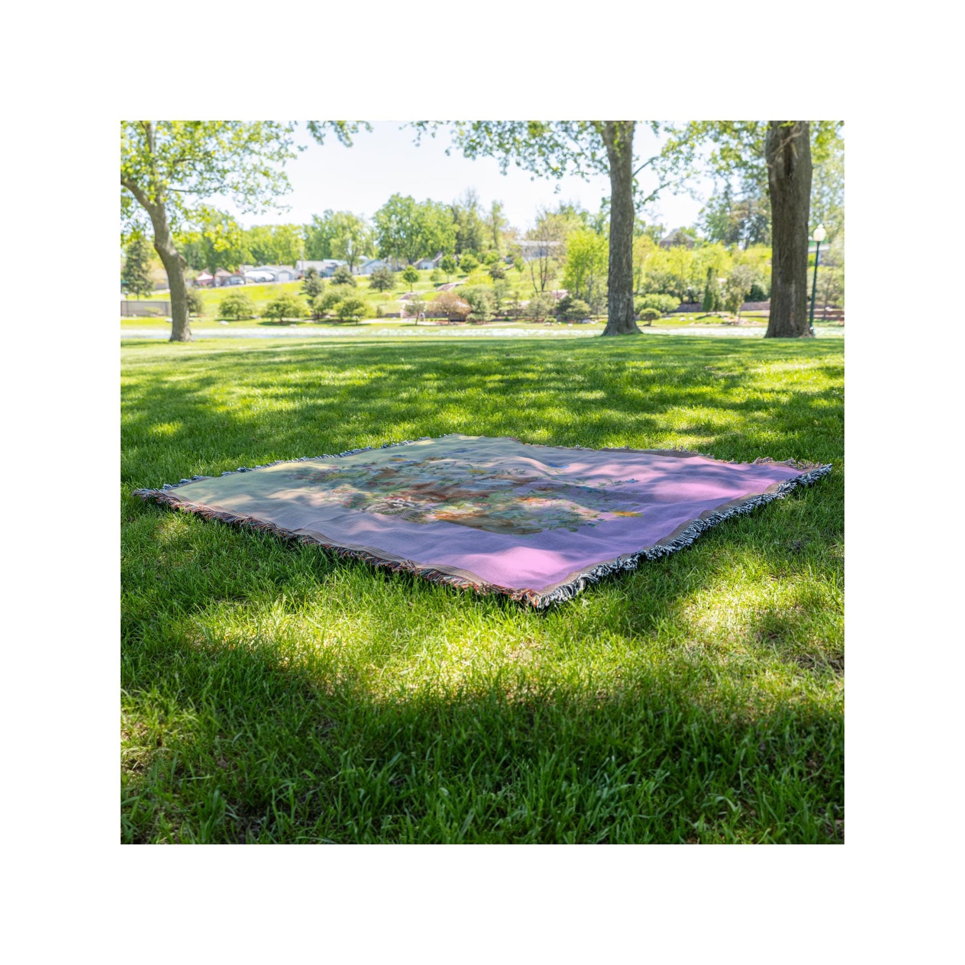Watercolor Woodland Creatures Woven Throw | Botanical Floral Blanket | Nature Lovers Gift | Boho Cottagecore Motif