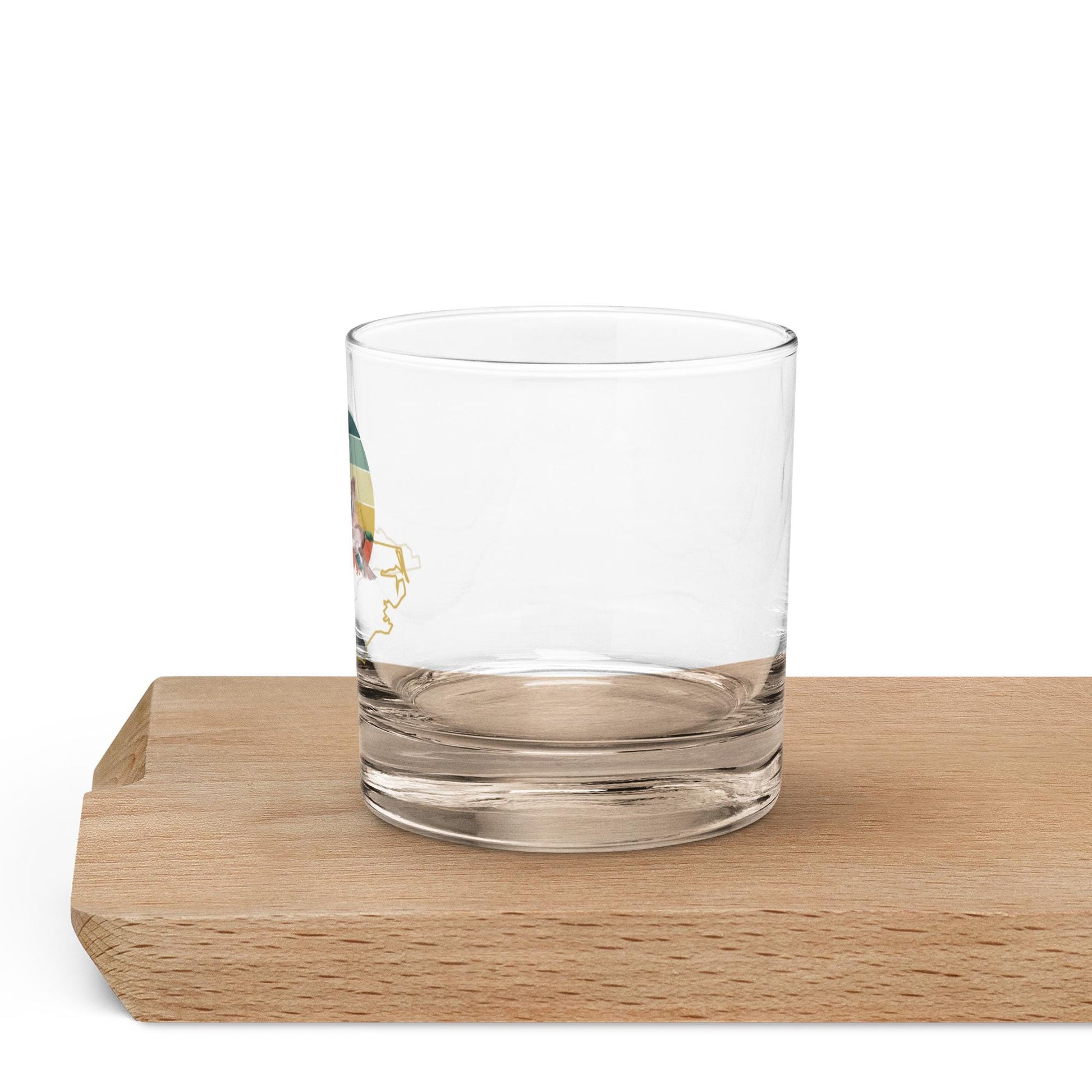 North Carolina Rocks Glass | Retro Sun Design | Cottagecore Whisky Glass | Mallard Duck Motif