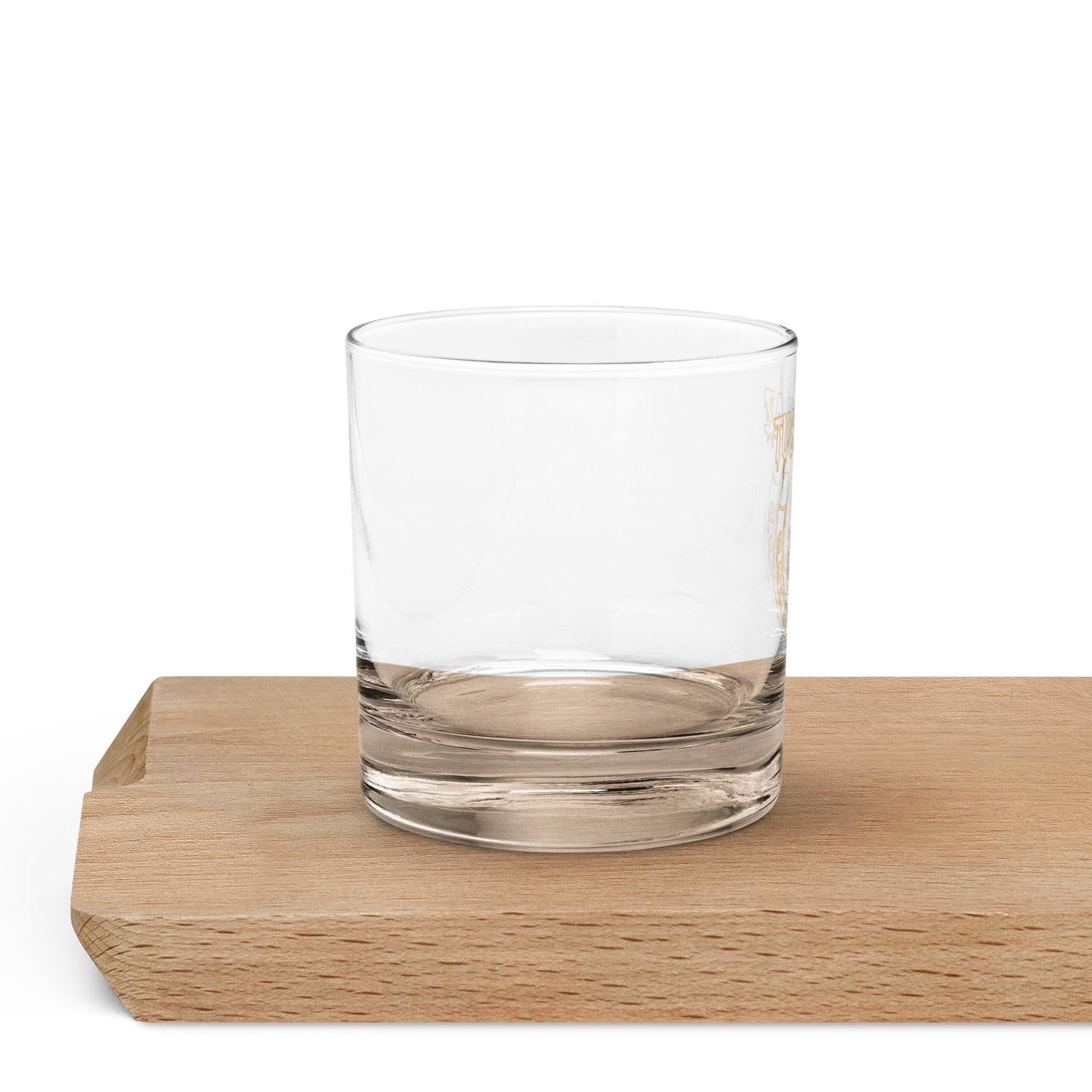 Tucson Arizona Rocks Glass | Western Motif Whisky Glass with Horseshoe & Rattlesnake Design for Unique Bar Decor