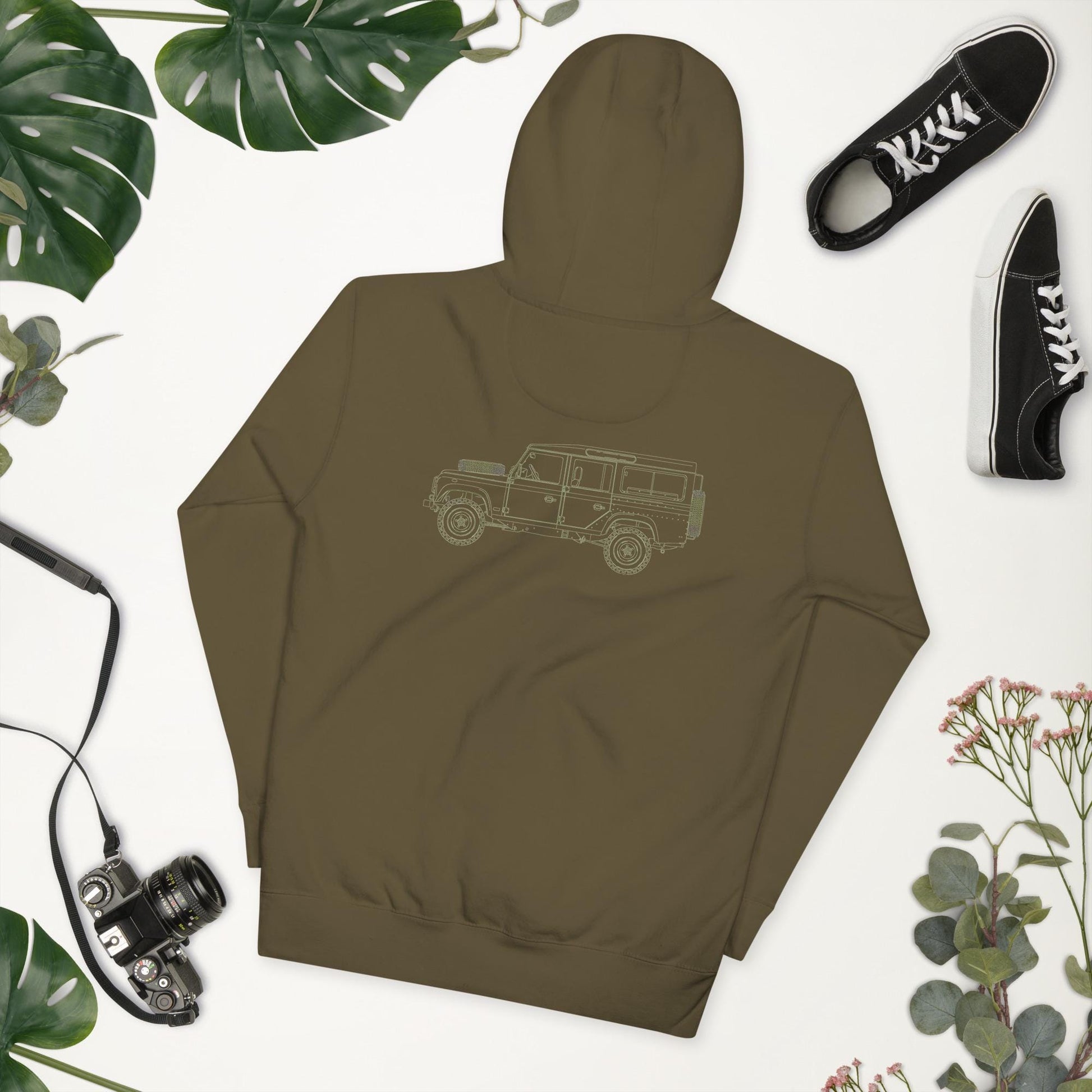 Defender Pullover Hoodie | Cozy Vintage Rover Lovers Jacket | Unisex Car Apparel for Comfort & Style
