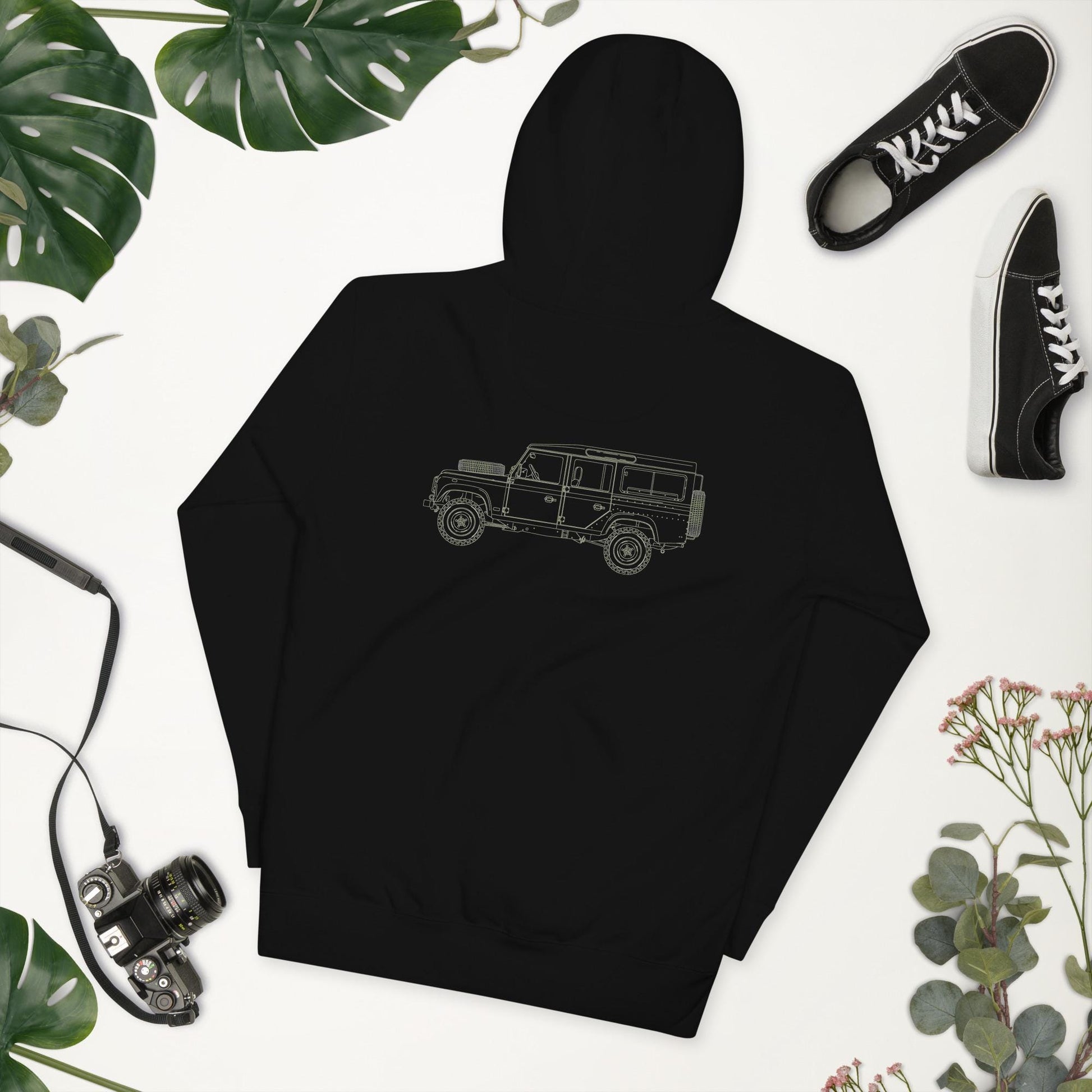 Defender Pullover Hoodie | Cozy Vintage Rover Lovers Jacket | Unisex Car Apparel for Comfort & Style